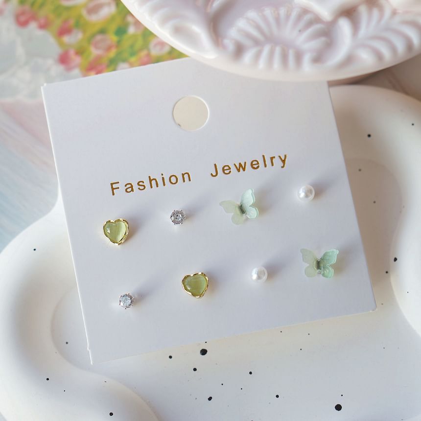 Set Stud Earring Butterfly
