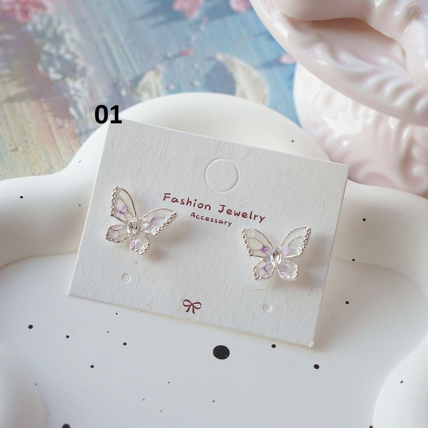 Butterfly On Dangle Clip / Earring