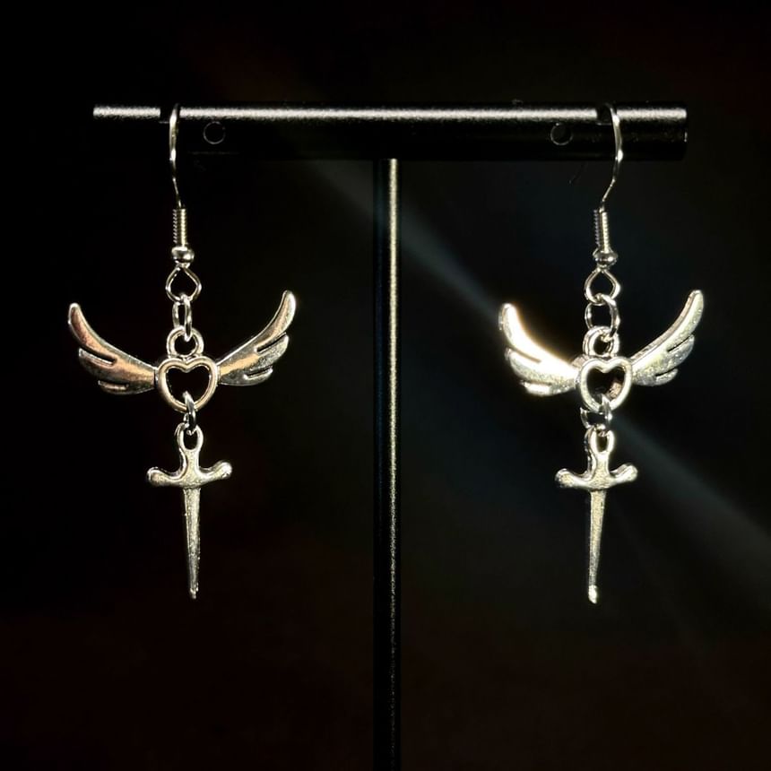 Wing Earring Sword Dangle