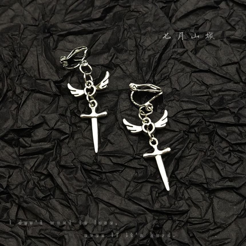Wing Earring Sword Dangle