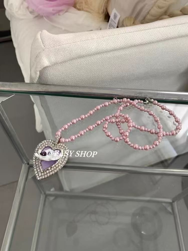 Necklace Beaded Heart