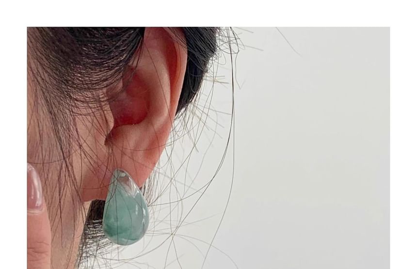 Earring Water Glazed Leverback Drop