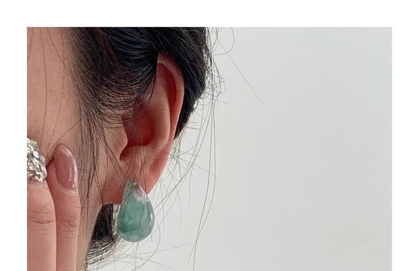 Earring Water Glazed Leverback Drop