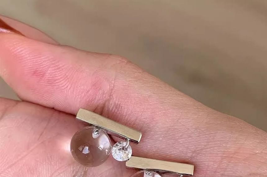Earring Stud CZ Rod