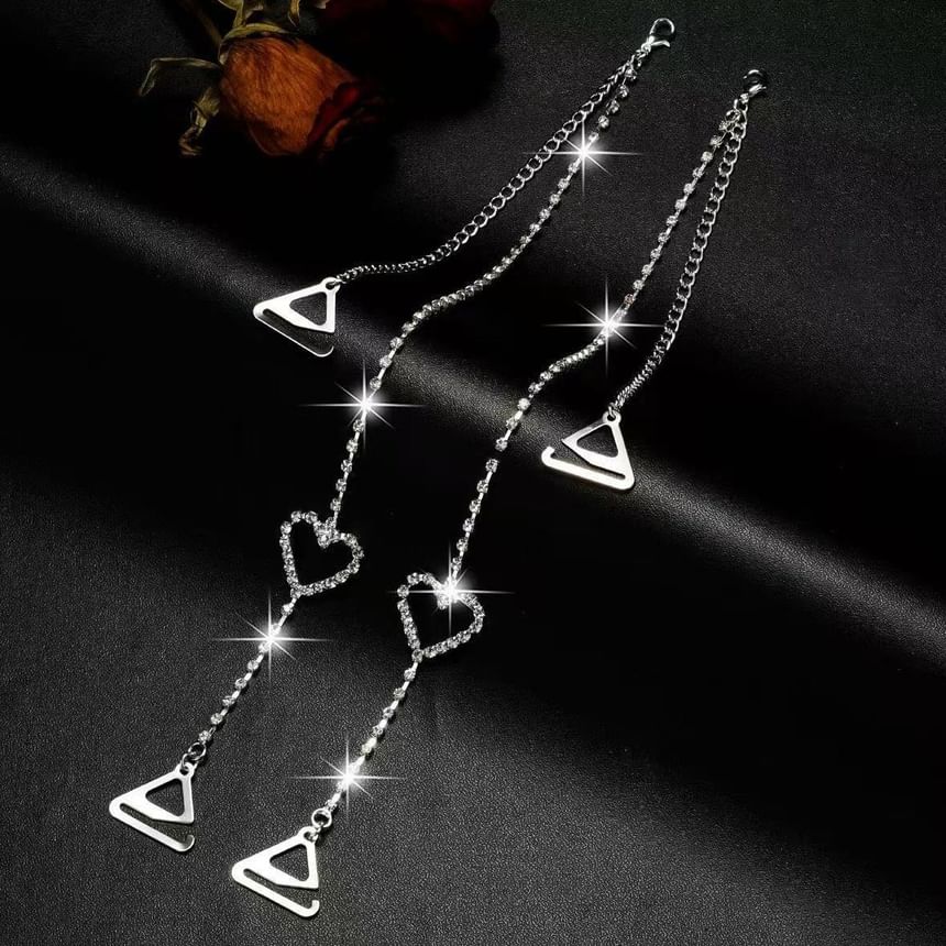 CZ Bra Heart Strap