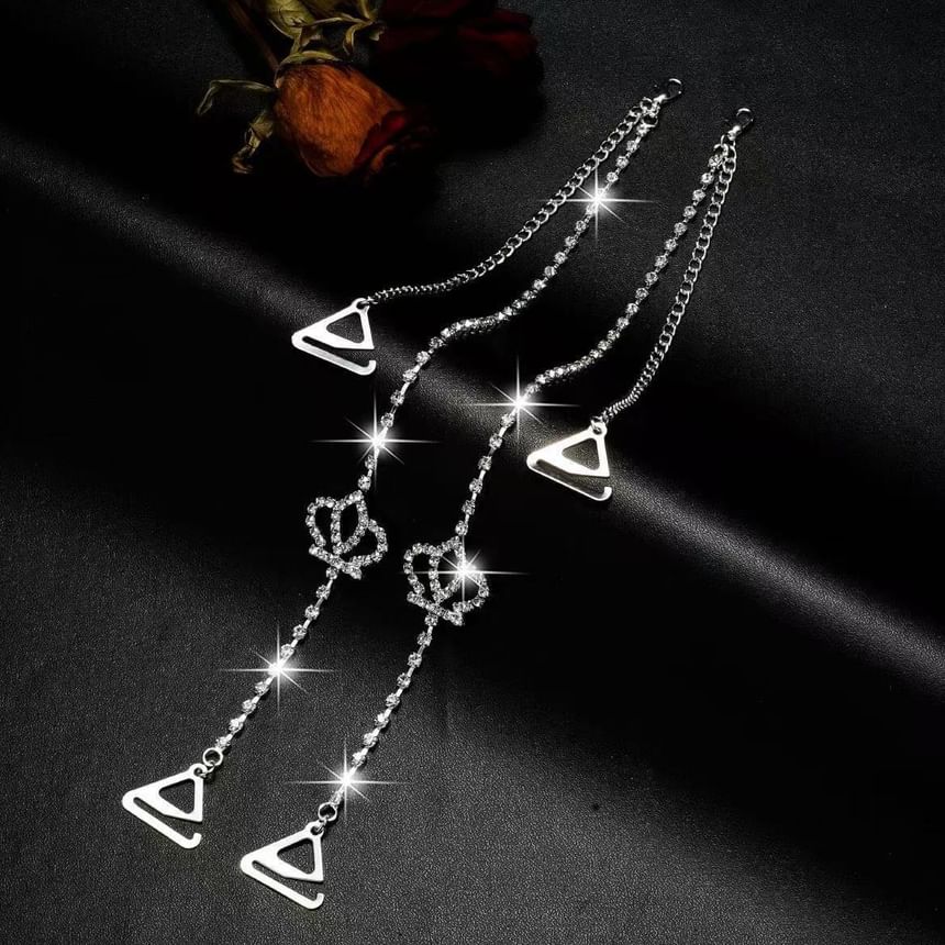 CZ Bra Heart Strap