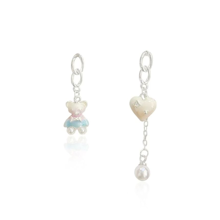 Earring Bear Dangle Asymmetrical