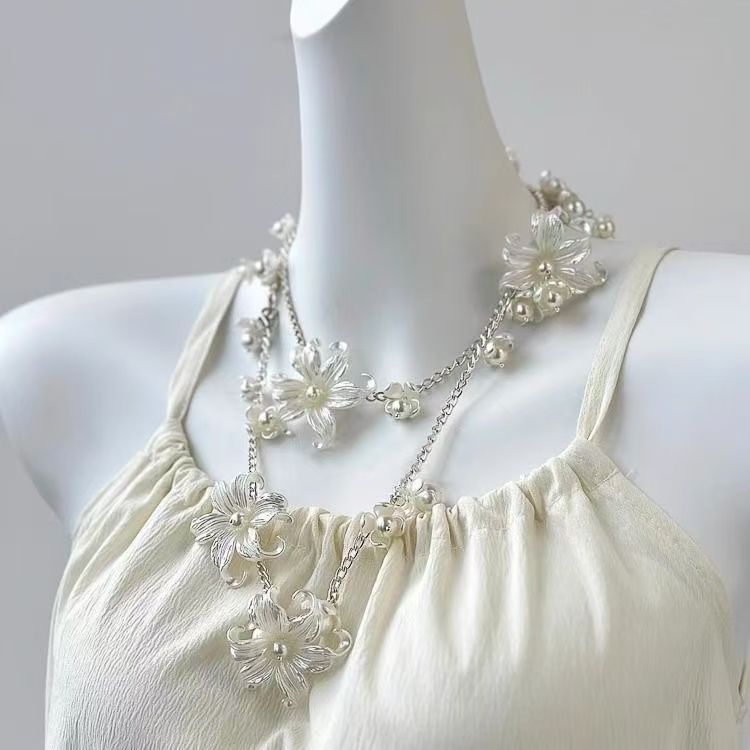 Layered Necklace Floral