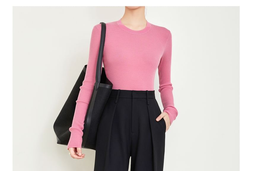 High Rise Plain Loose Fit Suit Pants