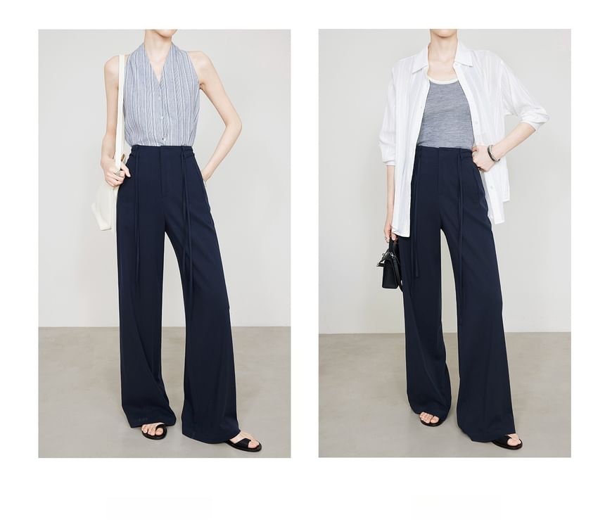 High Waist Wide Leg Dress Pants