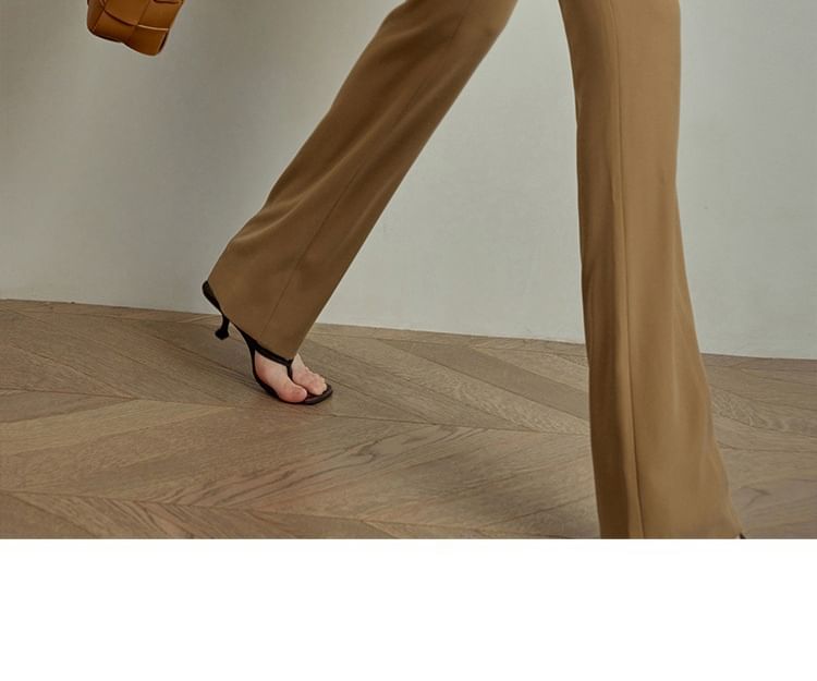 High Rise Plain Bootcut Pants