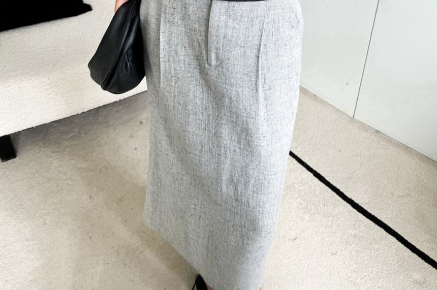 Sleeveless V-Neck Top / High Rise Straight Leg Dress Pants / Skirt