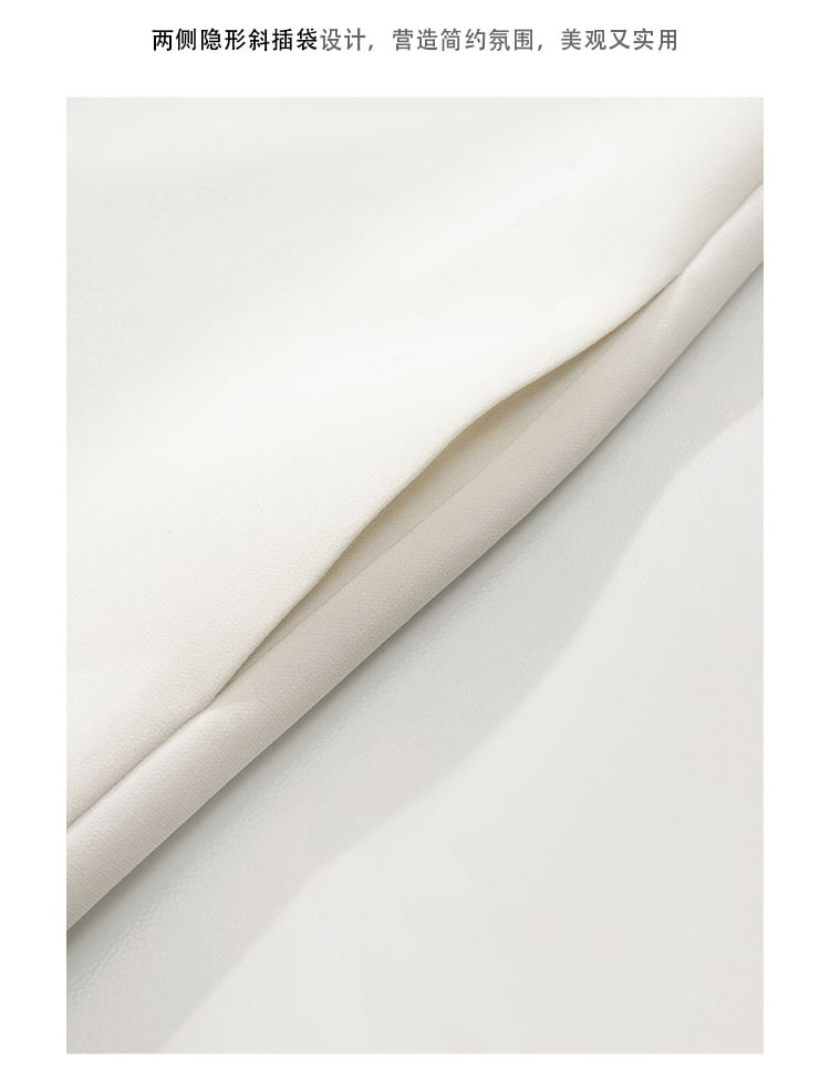 Sleeveless Square Neck Plain Shirt Dress