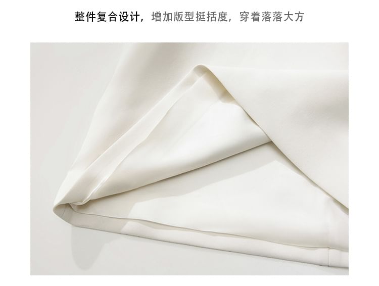 Sleeveless Square Neck Plain Shirt Dress