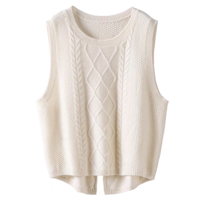 Crewneck Plain Sweater Vest