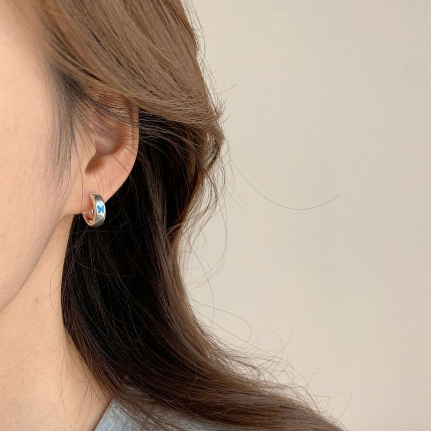 / Hoop Clip-On Earring Butterfly