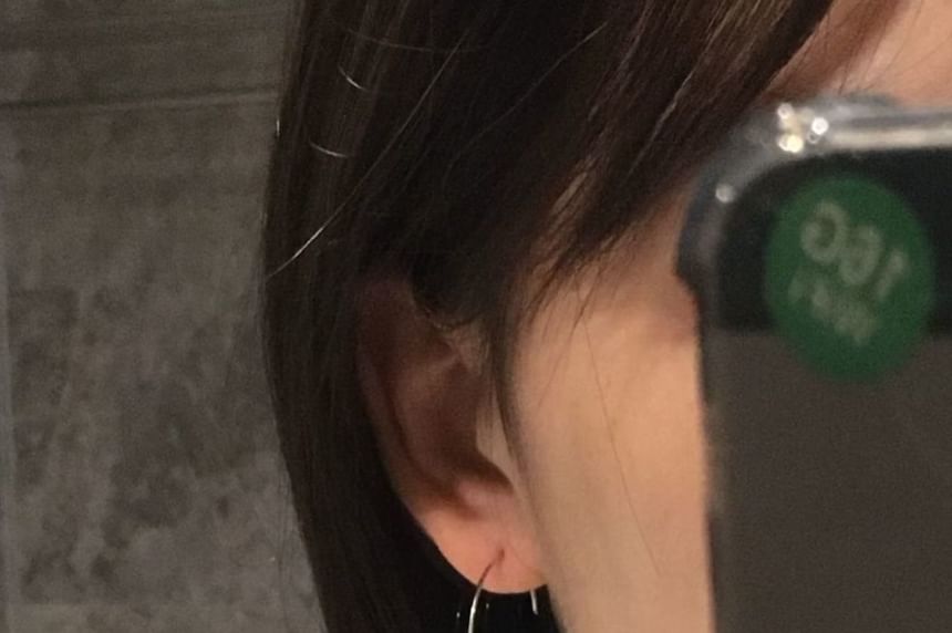Open Pearl Earring Hoop Faux Drop