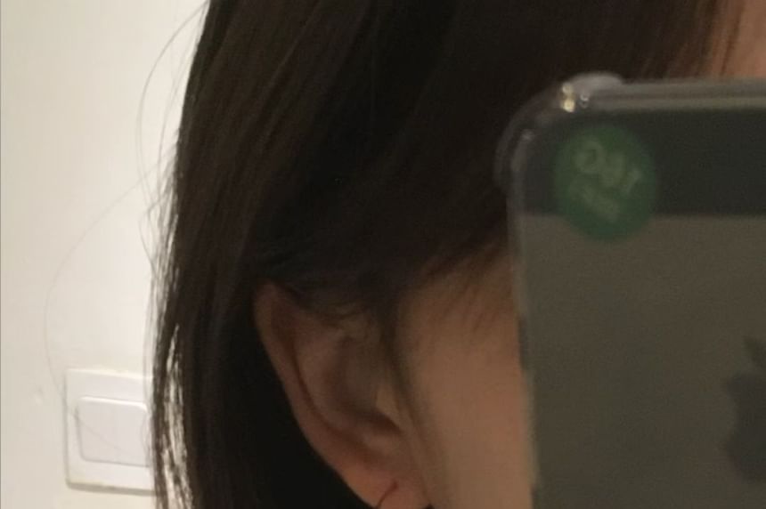 Open Pearl Earring Hoop Faux Drop