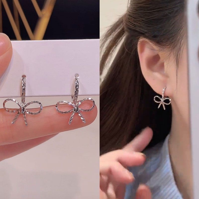 Drop Earring Huggie Bow