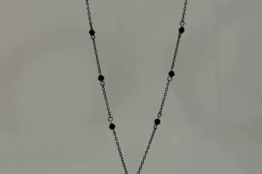 Necklace Crystal Faux Station Chain