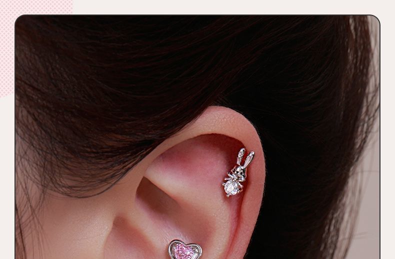 Rhinestone Rabbit of Set Stud 3: Ear