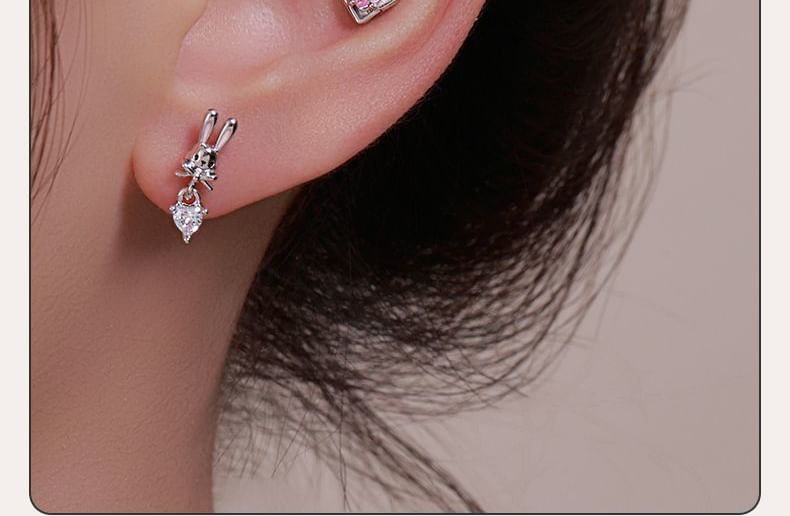Rhinestone Rabbit of Set Stud 3: Ear