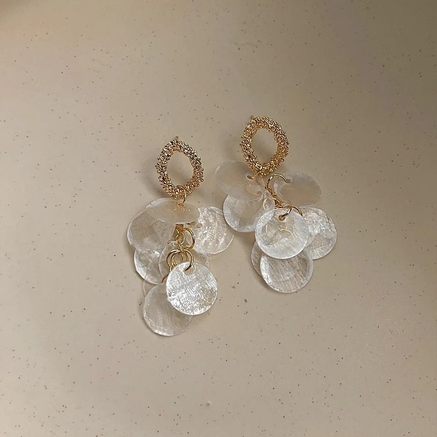 Fringed Shell Earring Drop