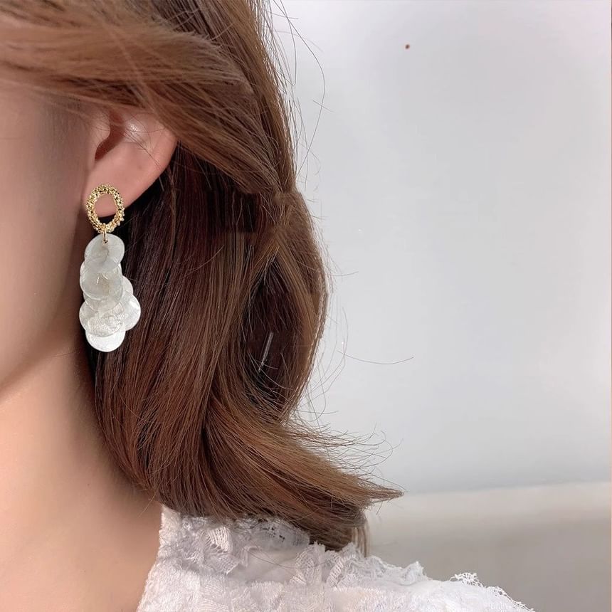 Fringed Shell Earring Drop