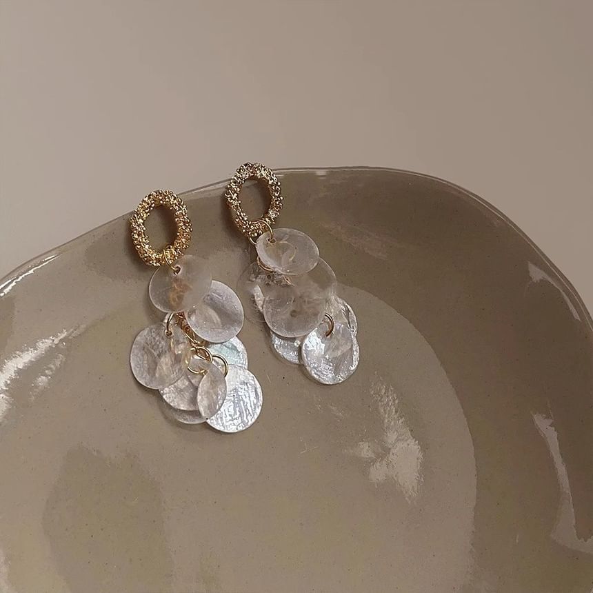 Fringed Shell Earring Drop