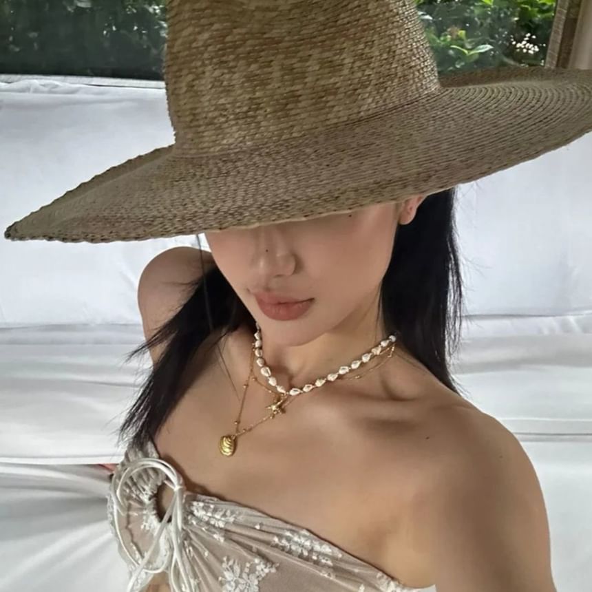 Chain Station Shell Pendant + Necklace Set: Starfish