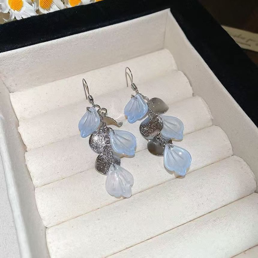 Drop Earring Fringed Shell Hook