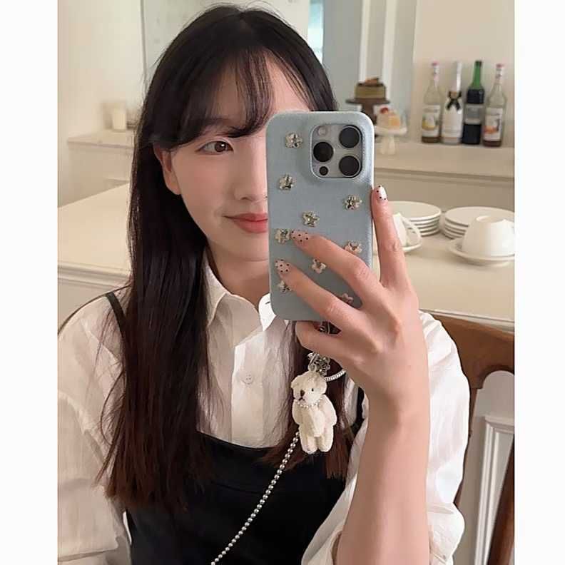 Floral Denim Phone Case / Lanyard / Set