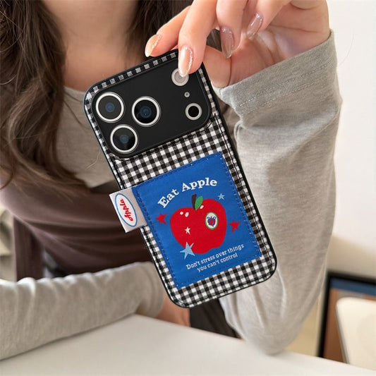 Apple Applique Checker Phone Case