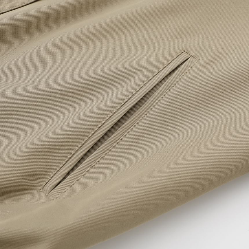 Contrast Collar Zip Barn Jacket