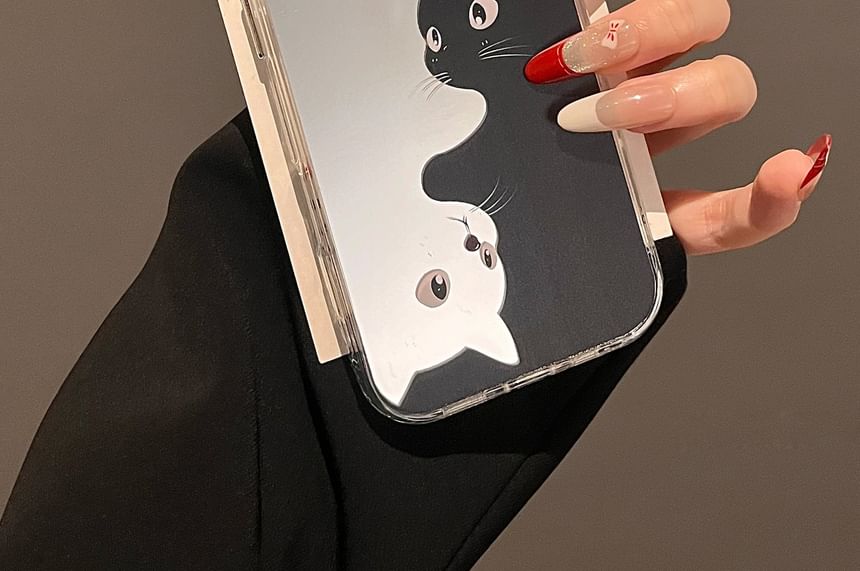 Cat Mirrored Phone Case / Strap / Set