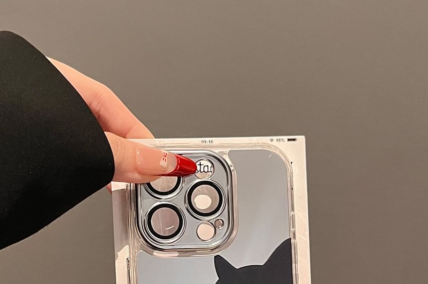 Cat Mirrored Phone Case / Strap / Set