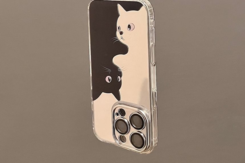 Cat Mirrored Phone Case / Strap / Set