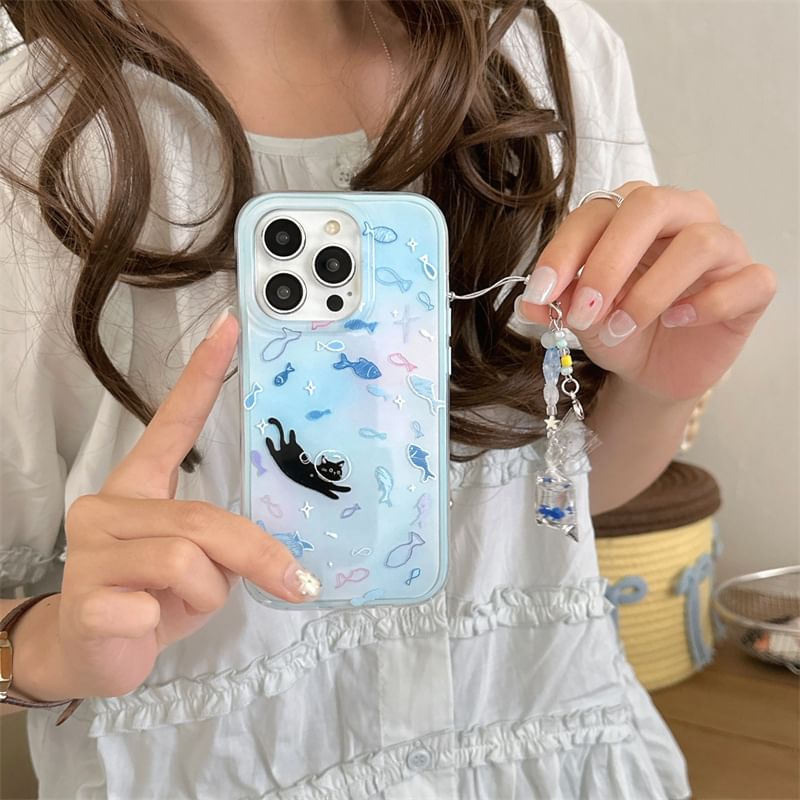 Cat Fish Phone Case / Charm / Set