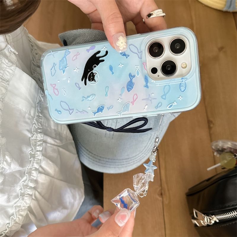 Cat Fish Phone Case / Charm / Set