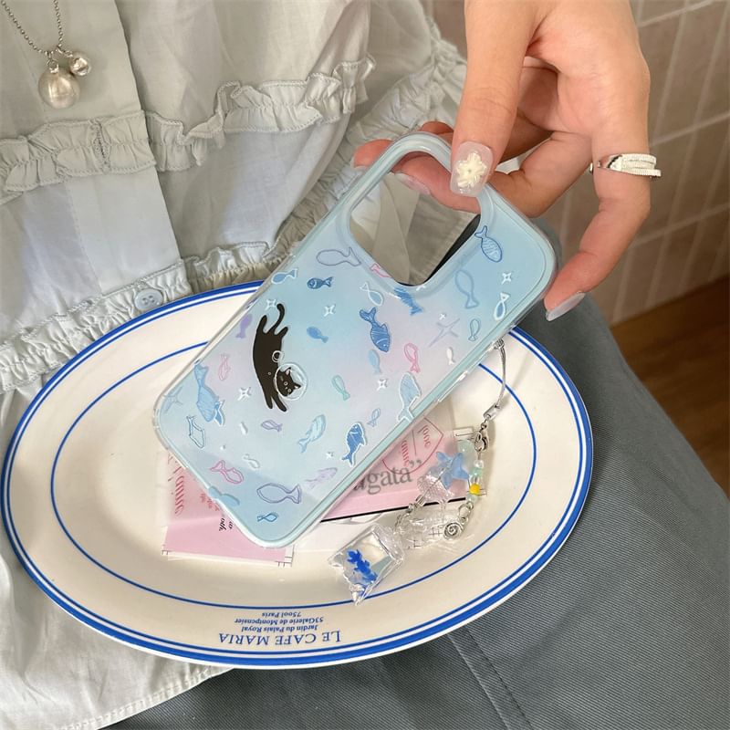 Cat Fish Phone Case / Charm / Set