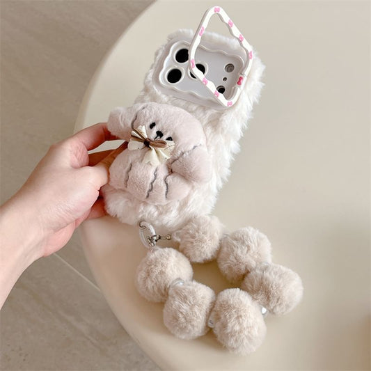 Animal Chenille Phone Case with Stand / Strap / Set