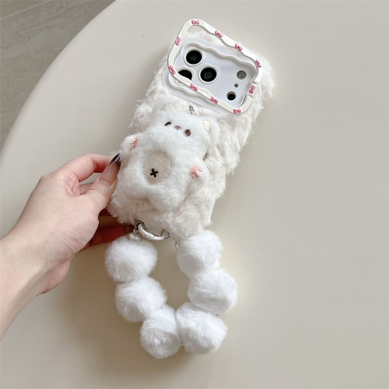 Animal Chenille Phone Case with Stand / Strap / Set