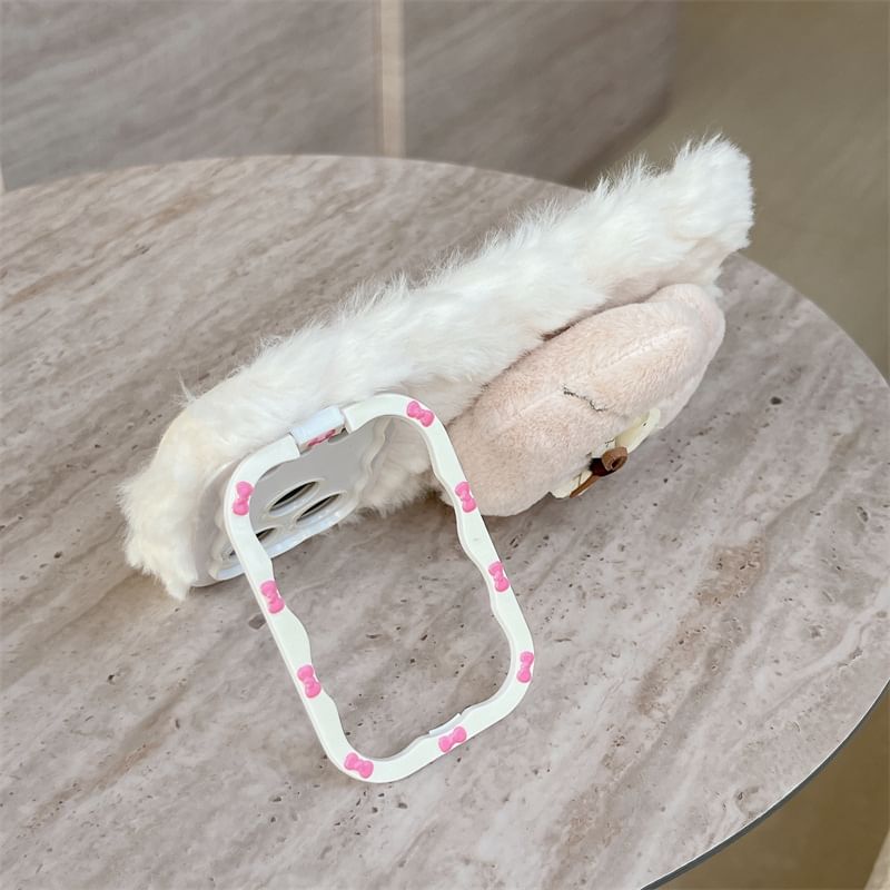 Animal Chenille Phone Case with Stand / Strap / Set