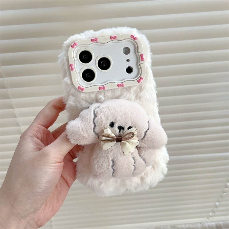 Animal Chenille Phone Case with Stand / Strap / Set