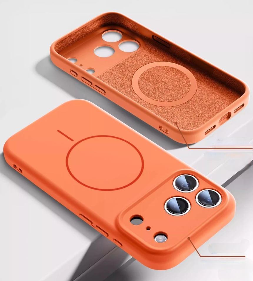 Silicone Magnetic (Compatible with MagSafe) Phone Case