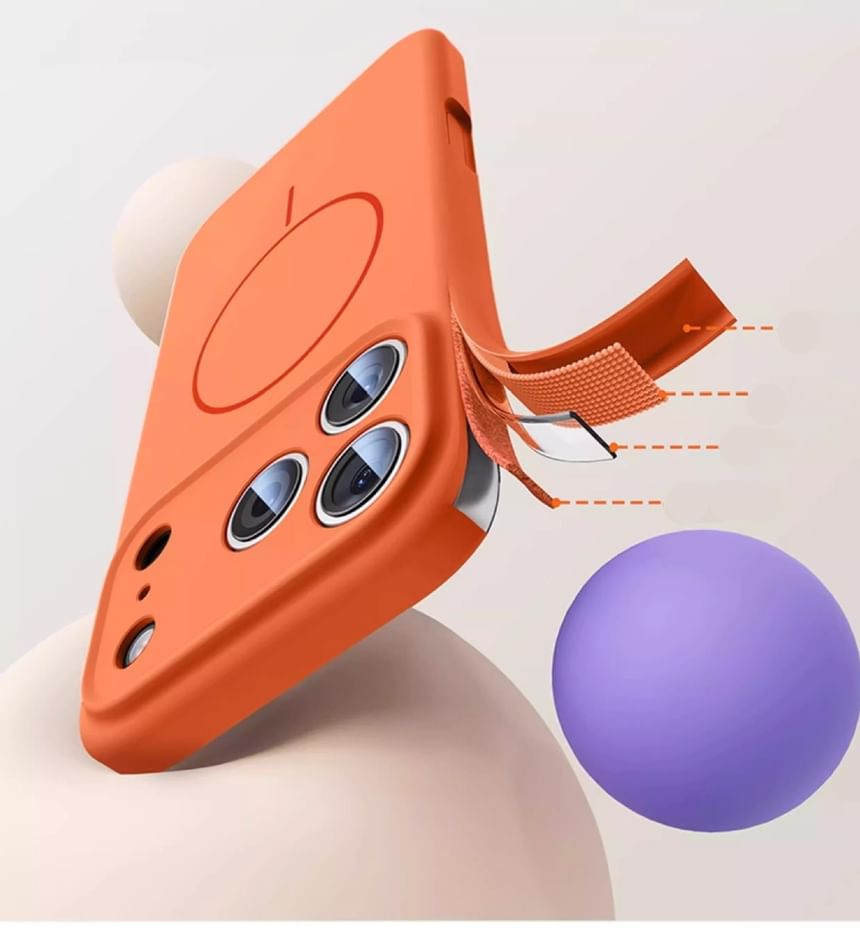 Silicone Magnetic (Compatible with MagSafe) Phone Case