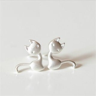 925 Cat Sterling Earring Silver