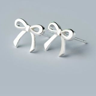 Sterling Silver Earring 925 Bow
