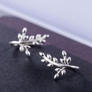 925 Silver Earring Leaf Sterling