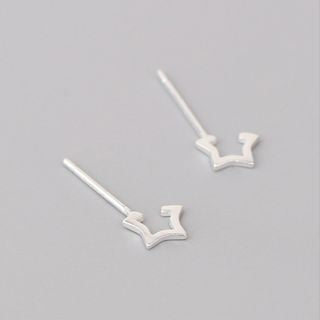925 Sterling Earring Star Open Silver